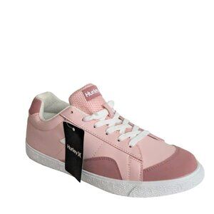 Hurley Womens Pink Low Cut Cap Toe Lace Up Sneaker Court Shoes NWT Sizes 8.5 & 9